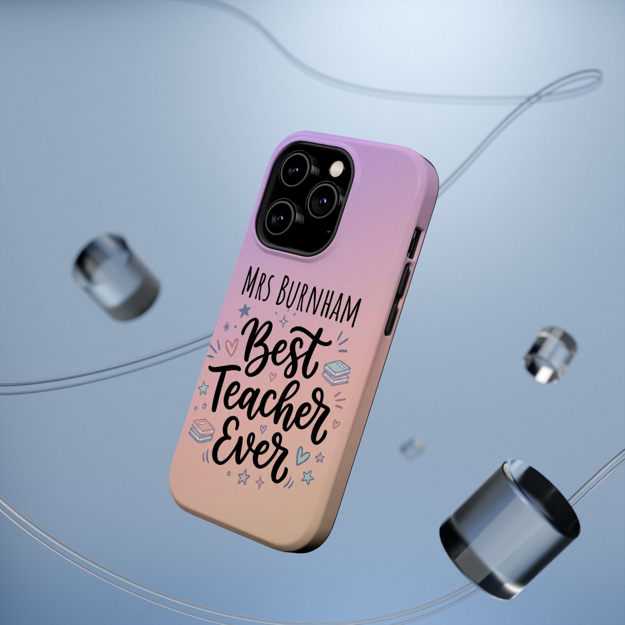 Best Teacher Ever Personalized Phone Case — Wireless Charging Cover