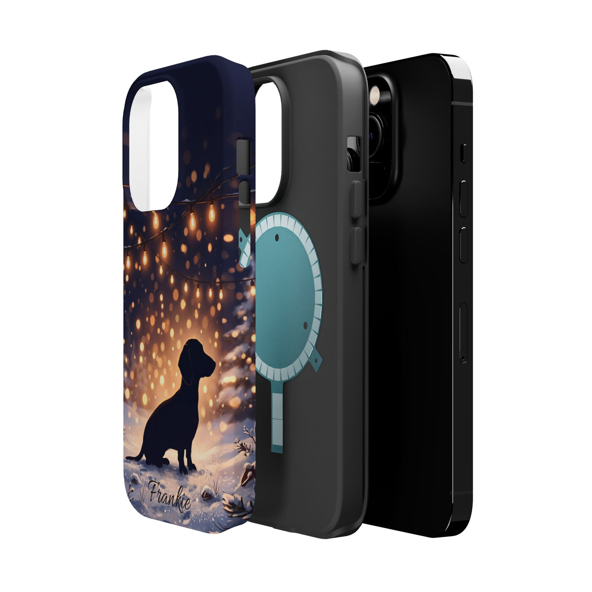 Personalized Dachshund Golden Sparks Phone Case — Wireless Charging Cover