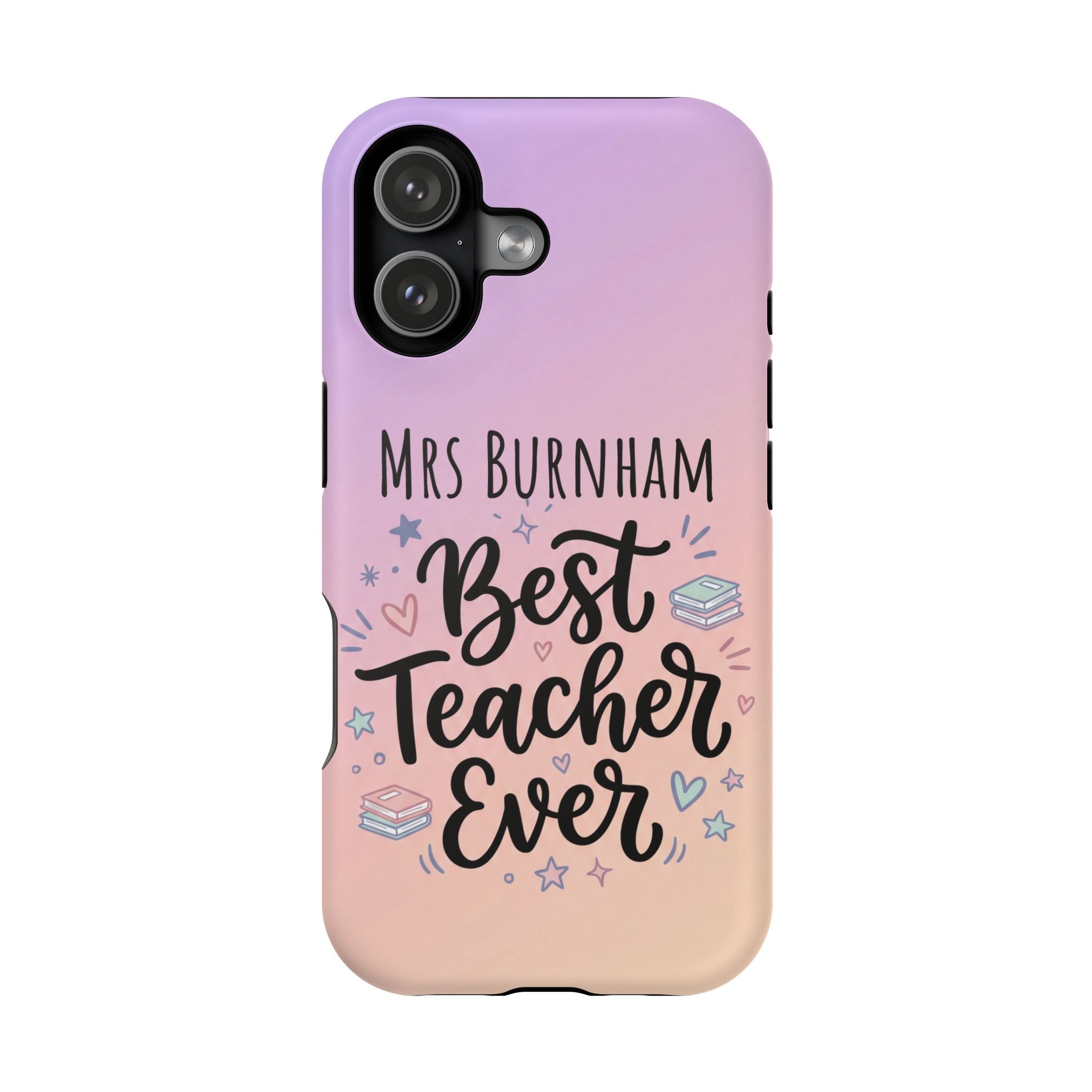 Best Teacher Ever Personalized Phone Case — Wireless Charging Cover