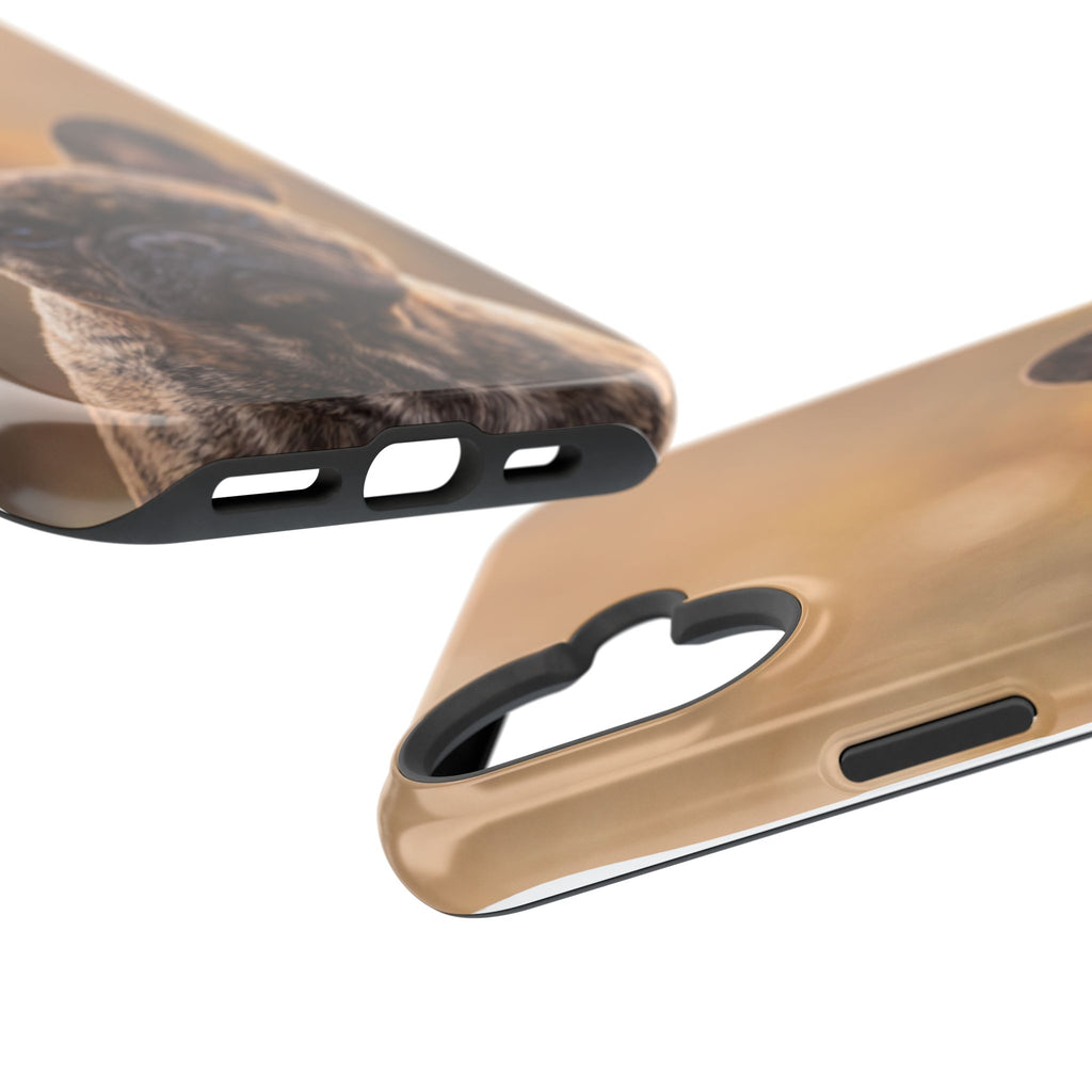 Brindle French Bulldog Phone Case — Impact-Resistant Wireless Charging Cover