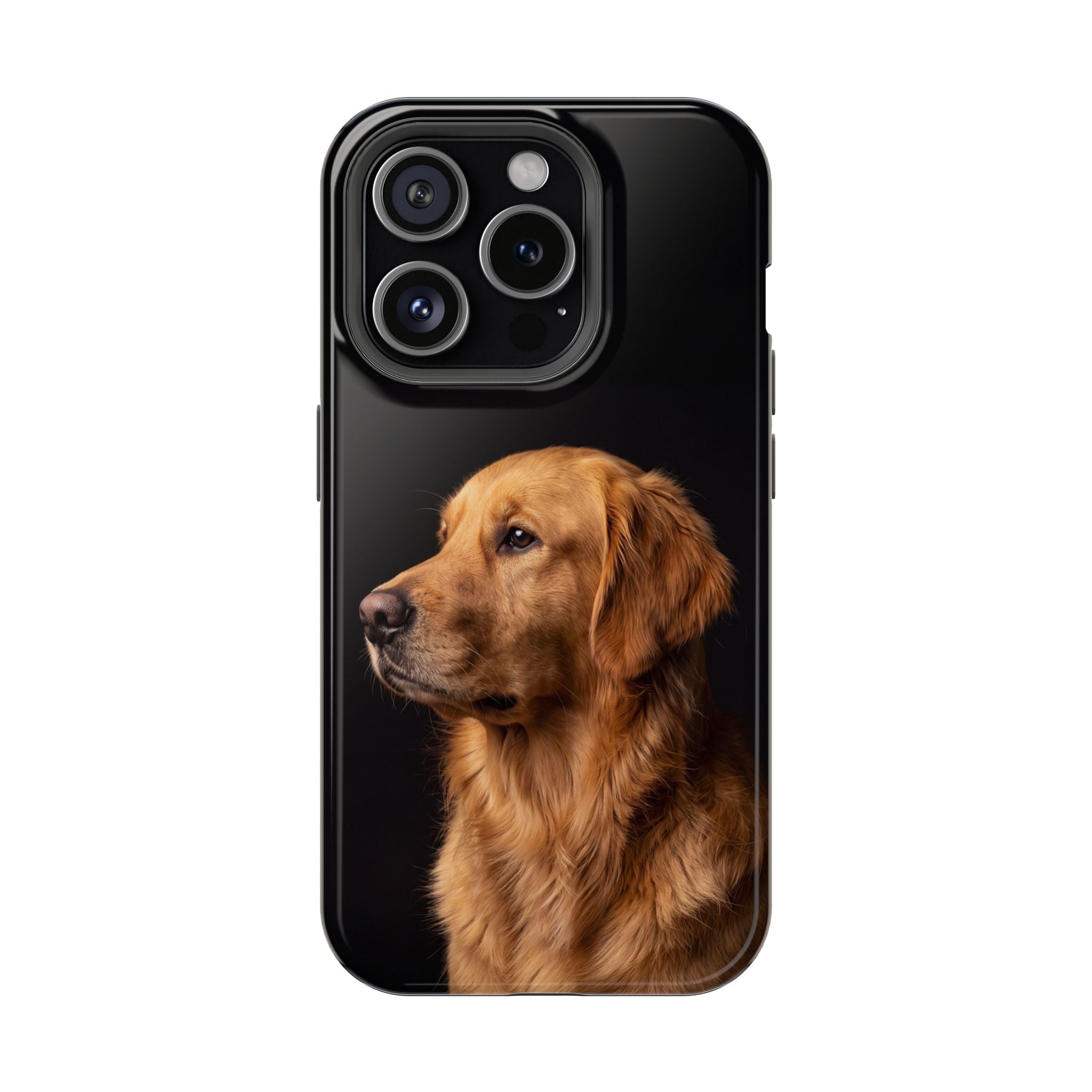Golden Retriever Portrait Phone Case — Impact-Resistant Wireless Charging Cover