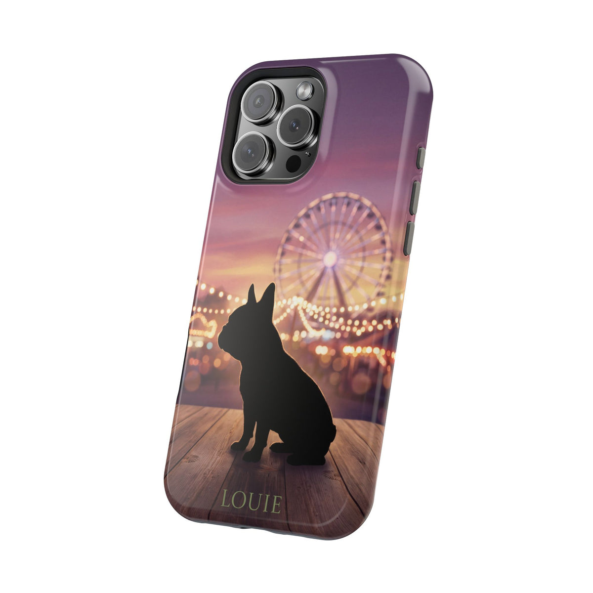 Personalized French Bulldog Carnival Nights Phone Case — Wireless Charging Cover