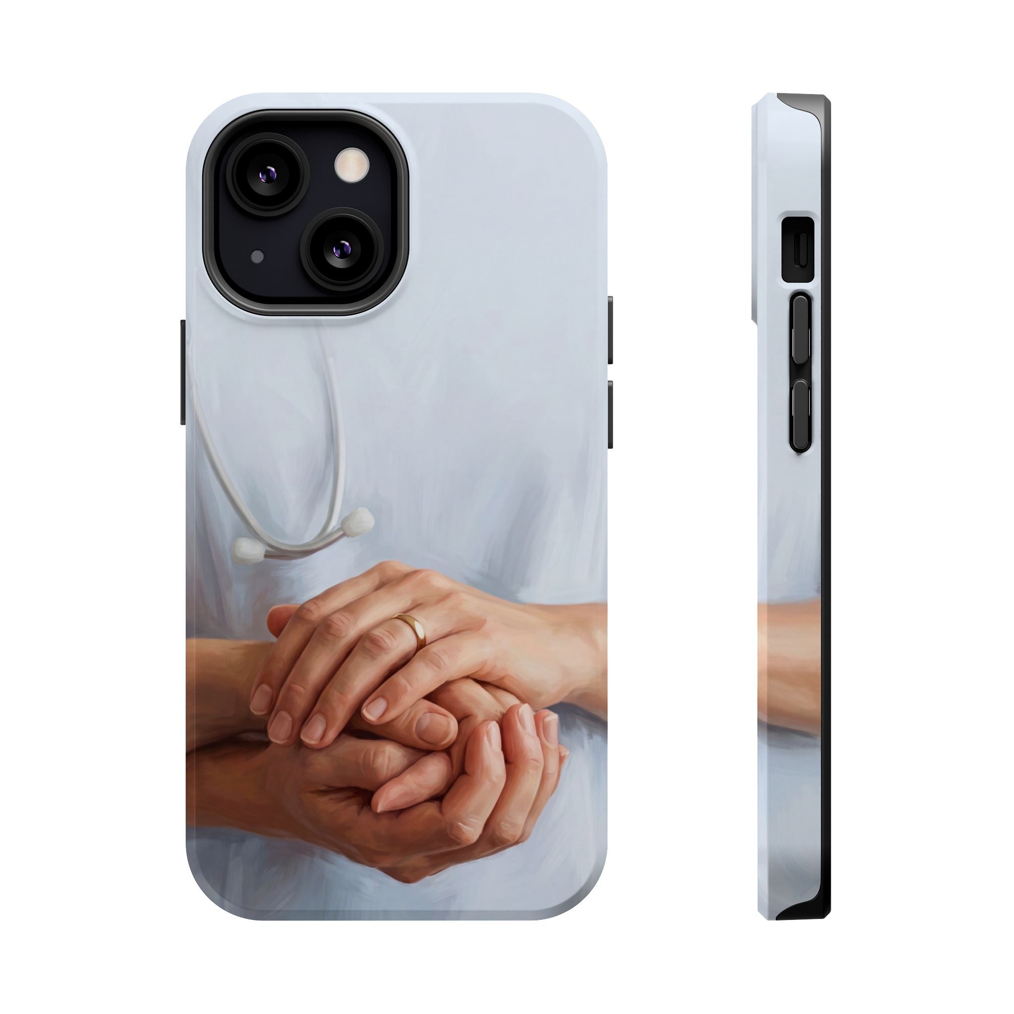 Impact-Resistant Phone Case — Caring Hands Wireless Charging Cover