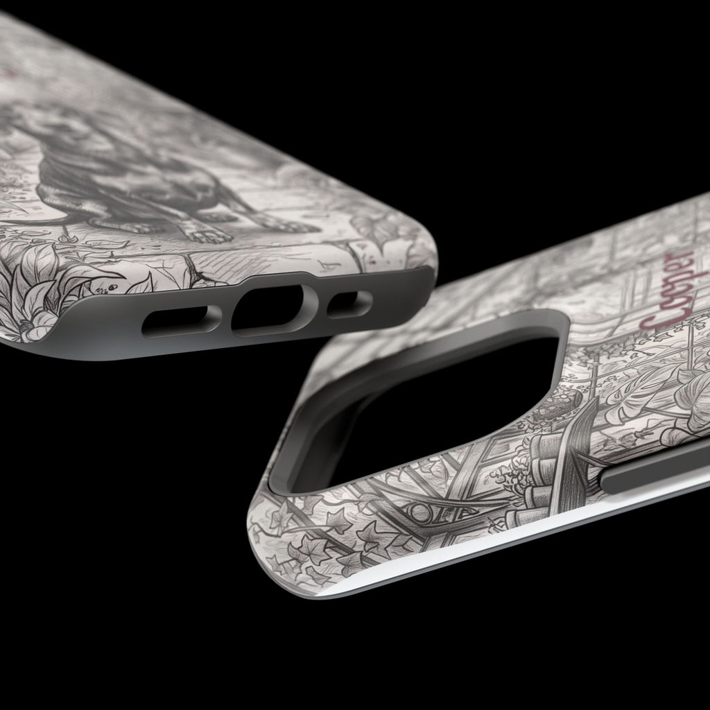 Personalized Dachshund Vintage Greenhouse Phone Case — Wireless Charging Cover