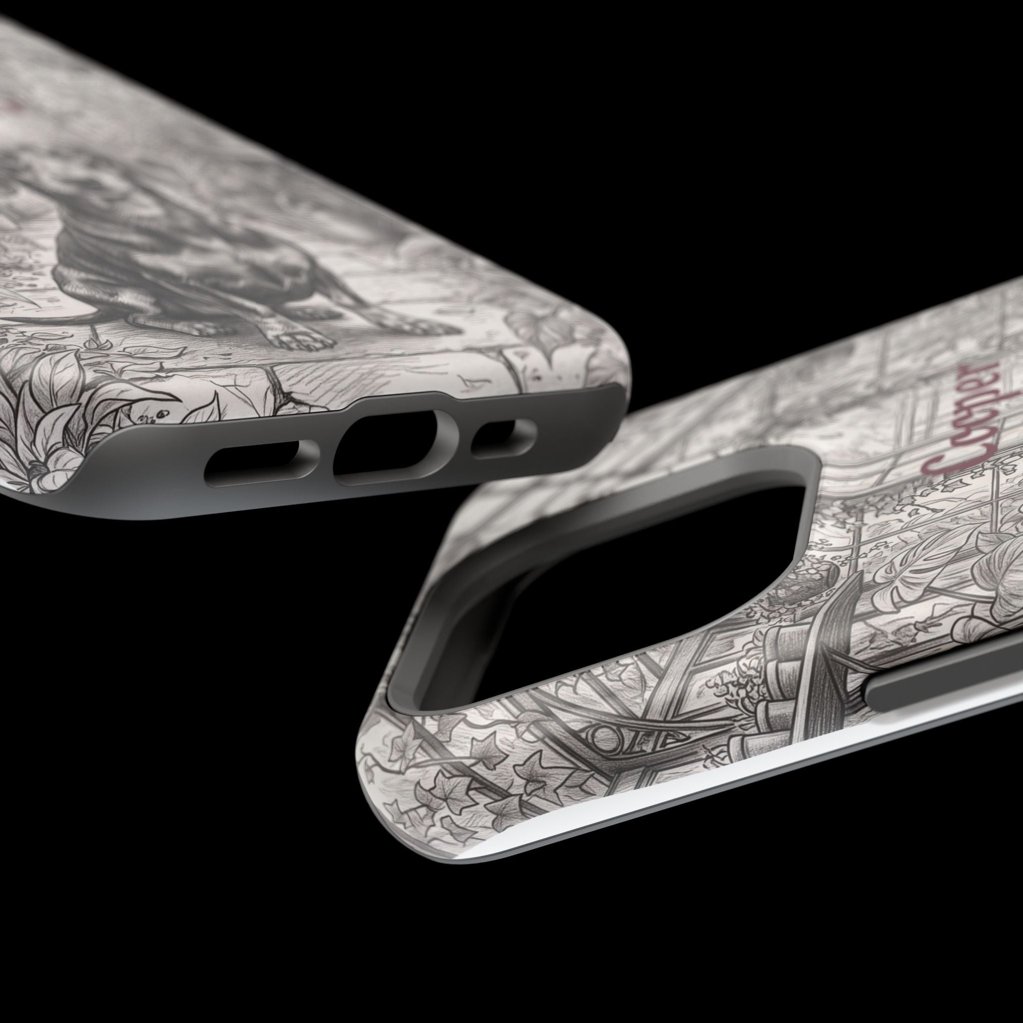 Personalized Dachshund Vintage Greenhouse Phone Case — Wireless Charging Cover