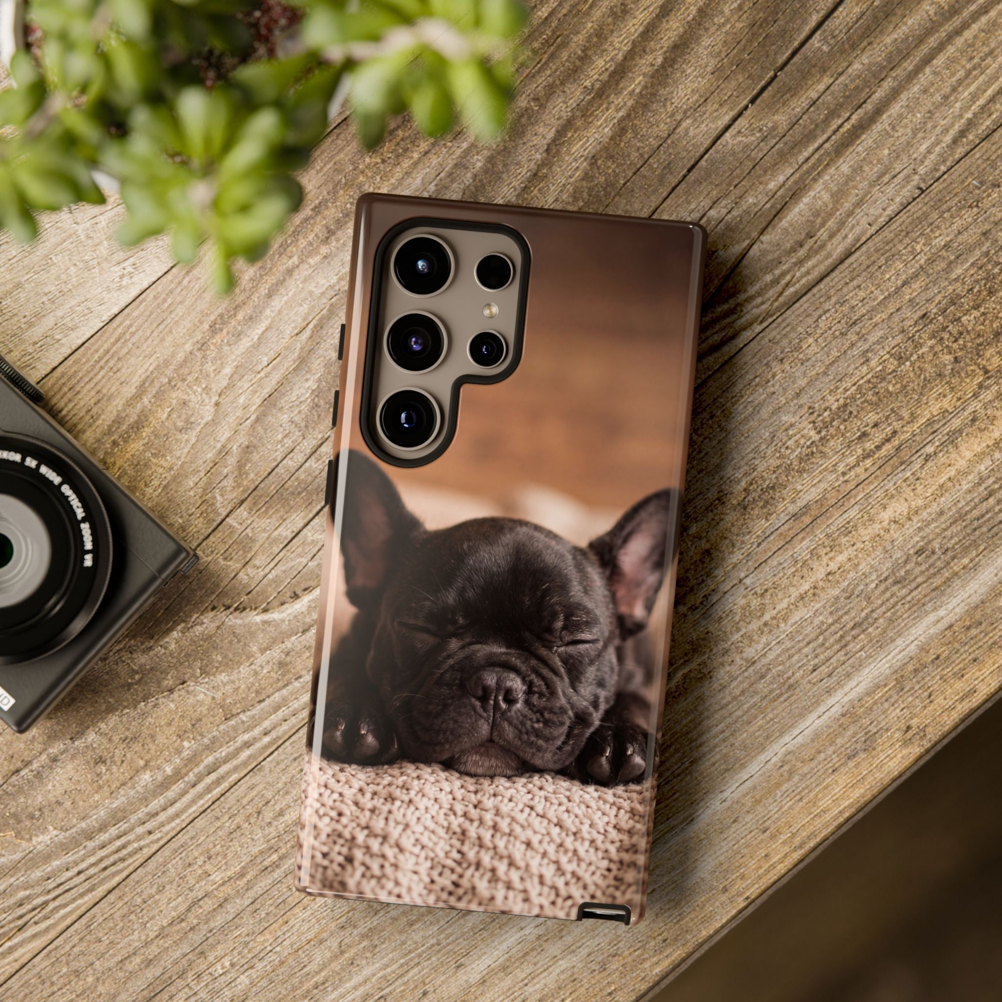 Sleeping French Bulldog Phone Case | Cozy Frenchie Resting on Blanket | iPhone & Samsung