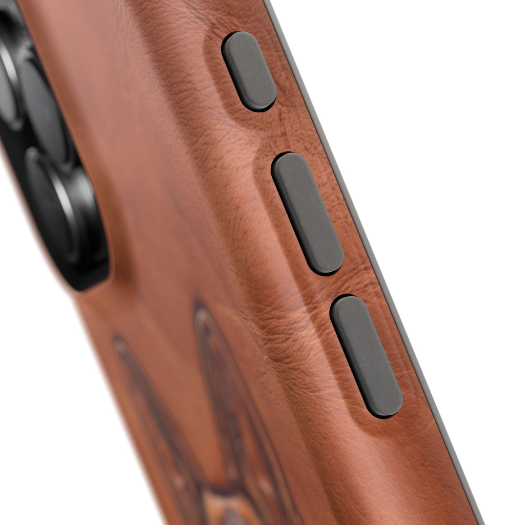 German Shepherd Phone Case | Western Tooled Art — Tough Magnetic Case with Wireless Charging