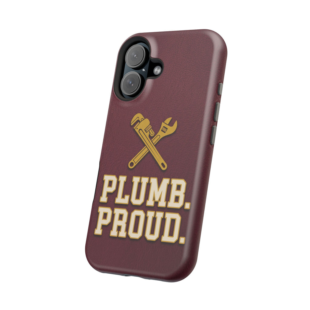 Plumb. Proud. Phone Case — Crossed Wrenches Wireless Charging Cover