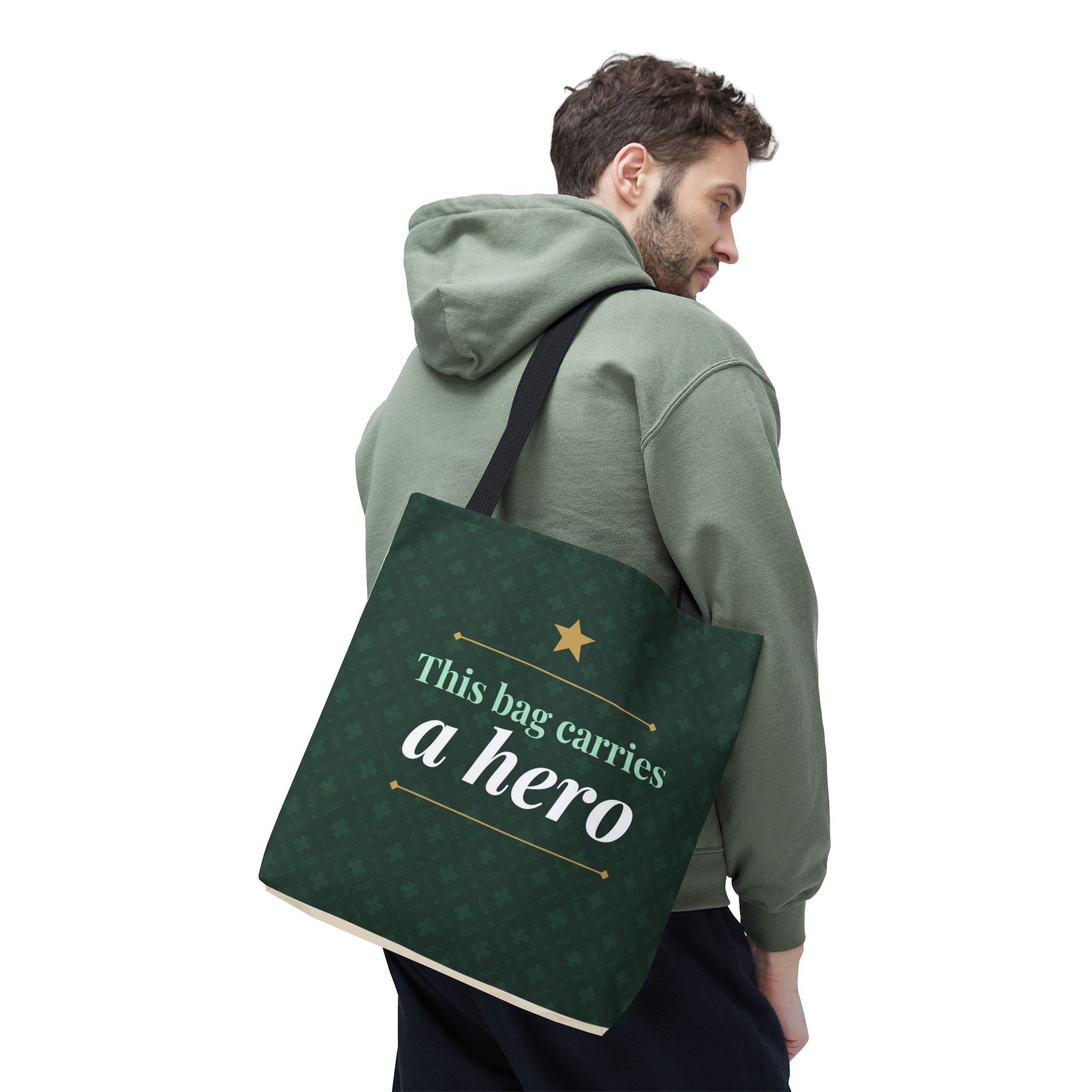 This Bag Carries a Hero Tote | Nurse Gift Tote Bag | Essential Worker Appreciation Gift | Premium Polyester Carry-All