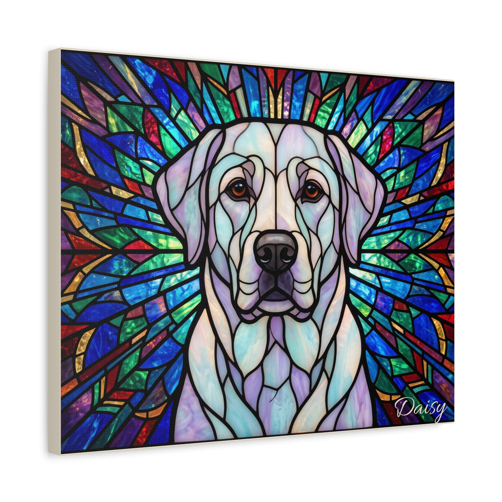 Labrador Personalized Canvas | Stained Glass Mosaic Wall Art