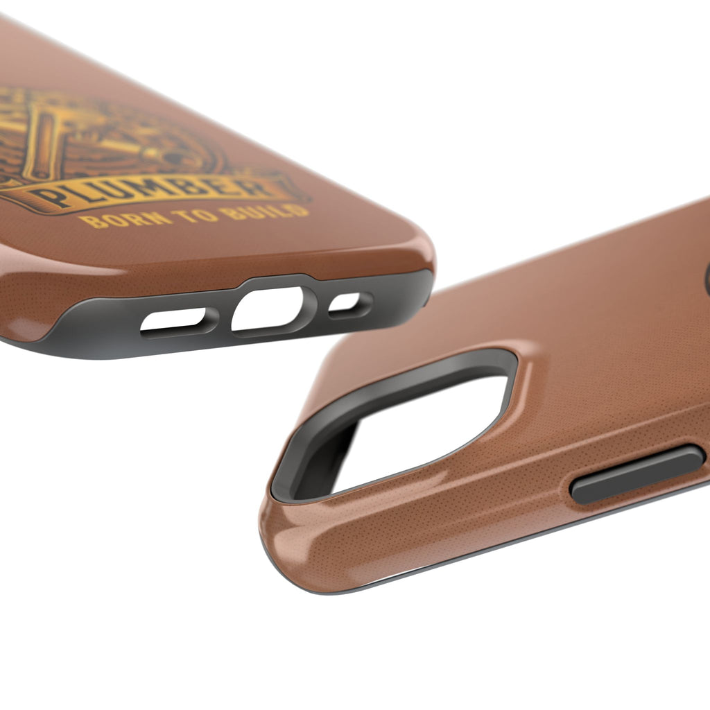 Plumber Born to Build Phone Case — Badge Wireless Charging Cover