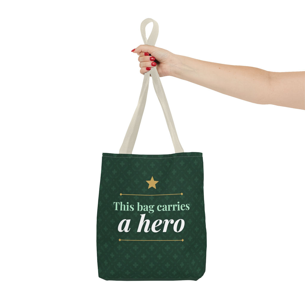 This Bag Carries a Hero Tote | Nurse Gift Tote Bag | Essential Worker Appreciation Gift | Premium Polyester Carry-All