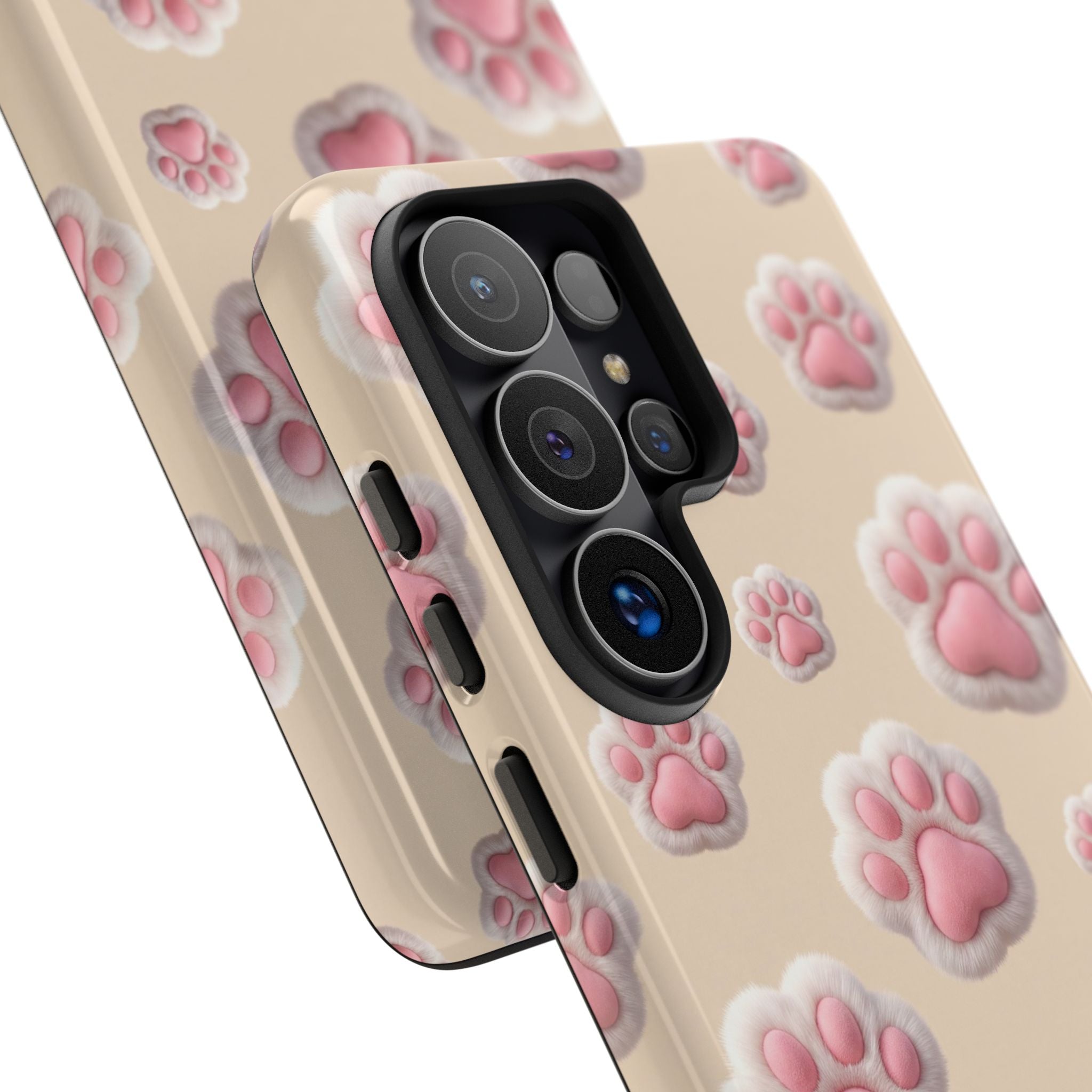 Golden Retriever Paw Print Phone Case | Cute Pink Paw Pattern for Dog Lovers | iPhone & Samsung