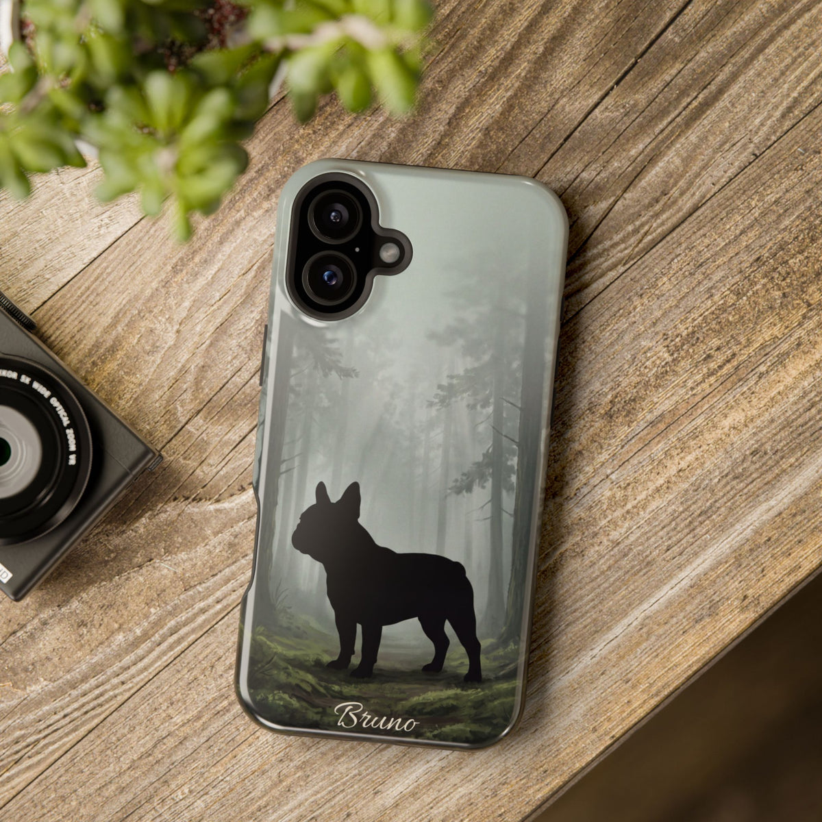 Personalized French Bulldog Misty Forest Phone Case — Wireless Charging Cover
