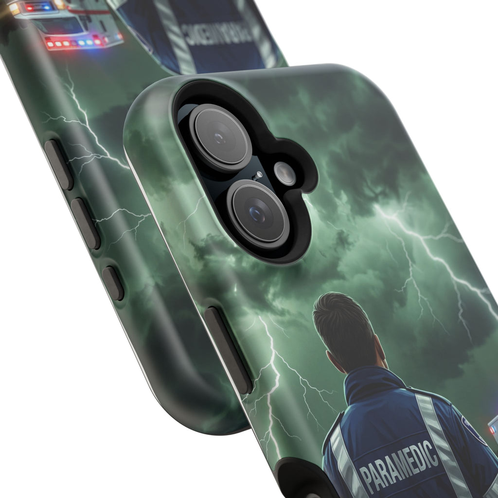Paramedic Green Storm Phone Case — Magnetic Wireless Charging Cover