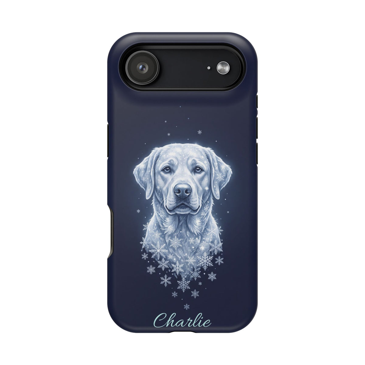Personalized Winter Snowflake Labrador Phone Case — Tough Magnetic Case with Wireless Charging