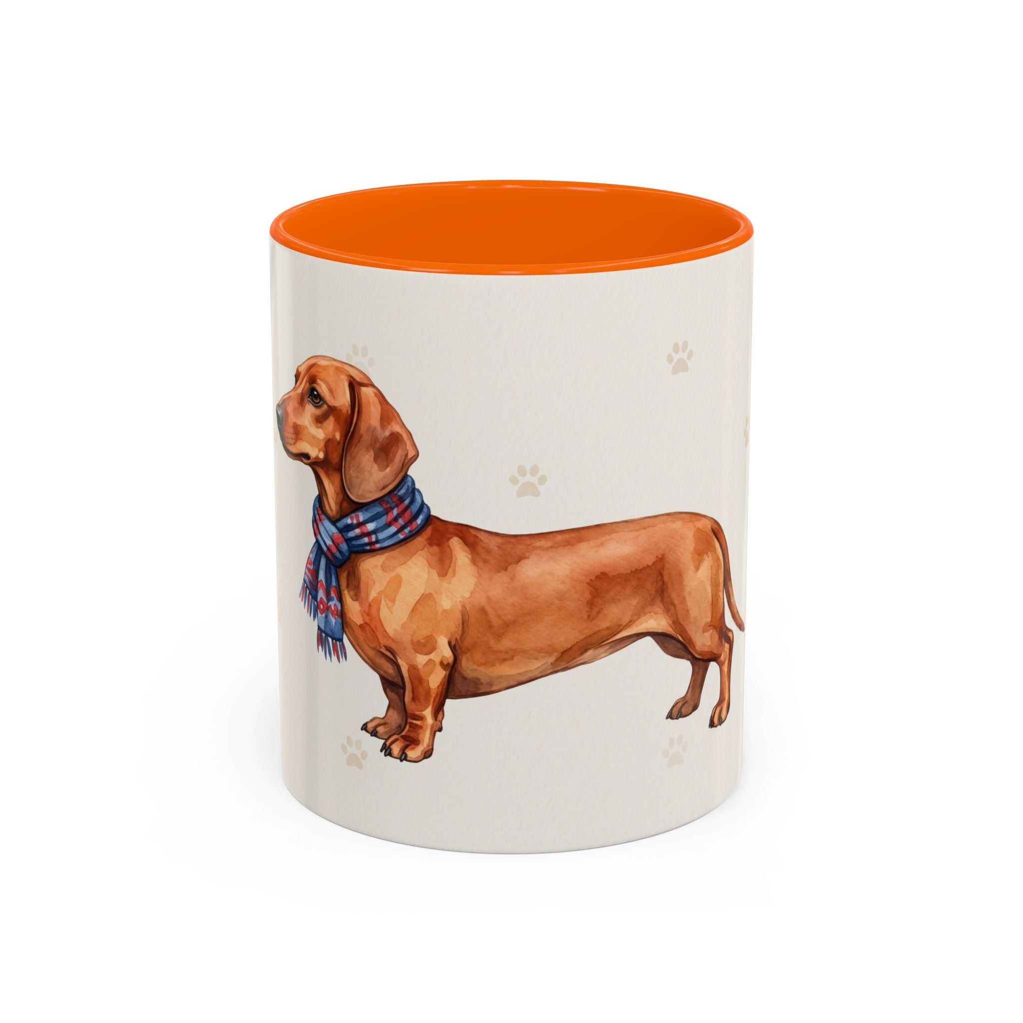Dachshund Lover Mug – Wiener Dog with Scarf, Cute Watercolor Dachshund Gift Mug