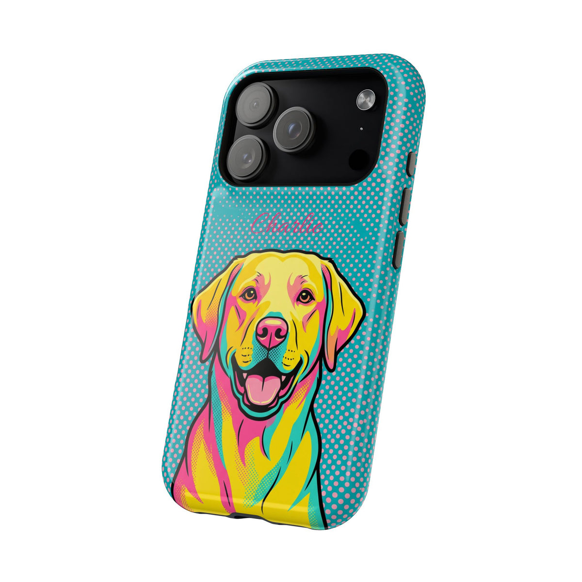 Personalized Pop Art Labrador Phone Case — Tough Magnetic Case with Wireless Charging