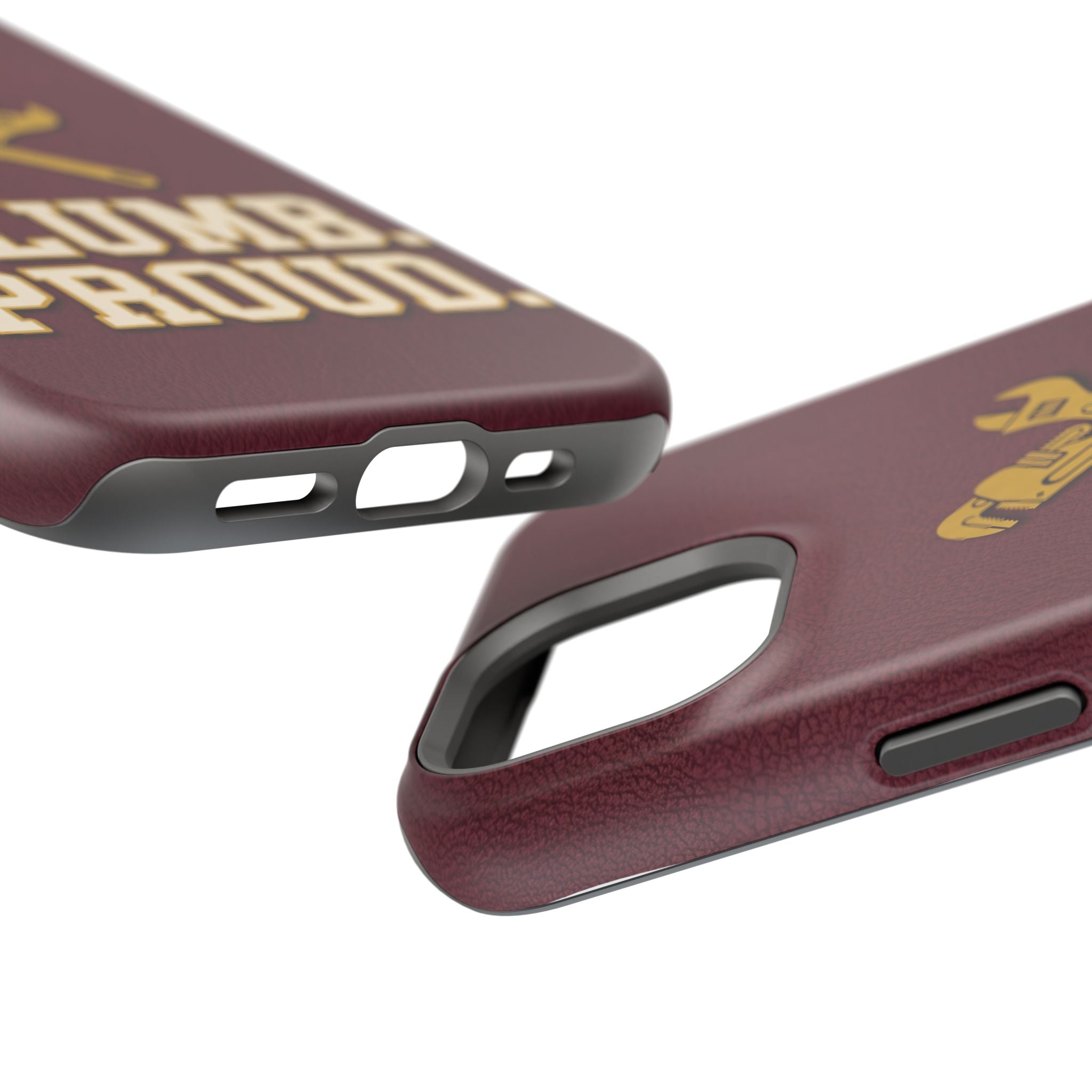 Plumb. Proud. Phone Case — Crossed Wrenches Wireless Charging Cover
