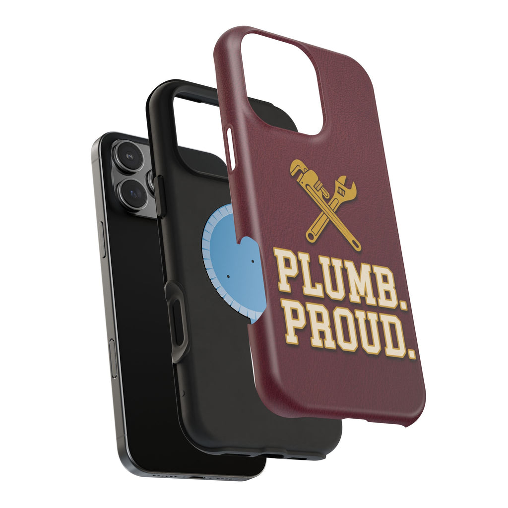 Plumb. Proud. Phone Case — Crossed Wrenches Wireless Charging Cover