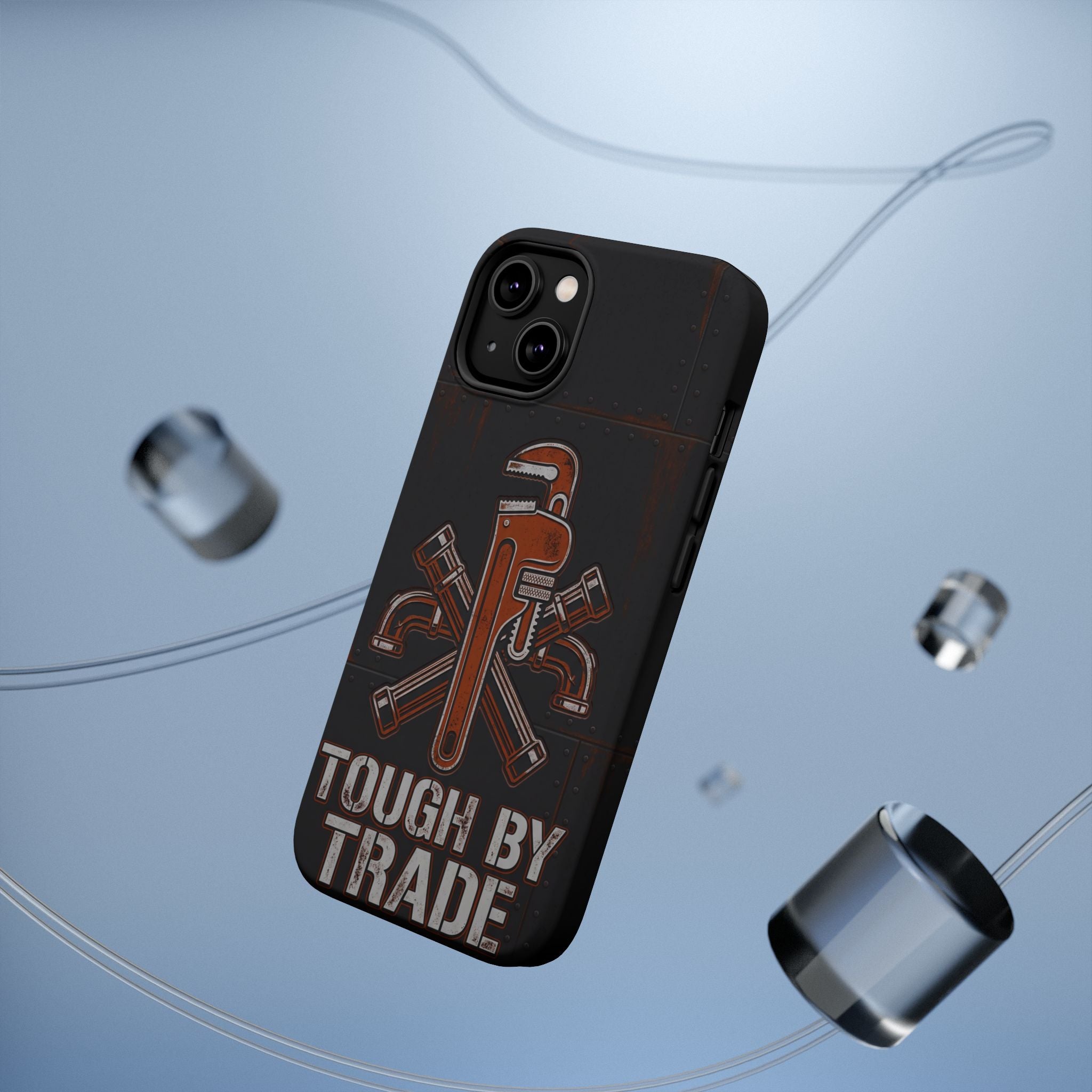 Tough By Trade Phone Case — Crossed Wrenches Wireless Charging Cover