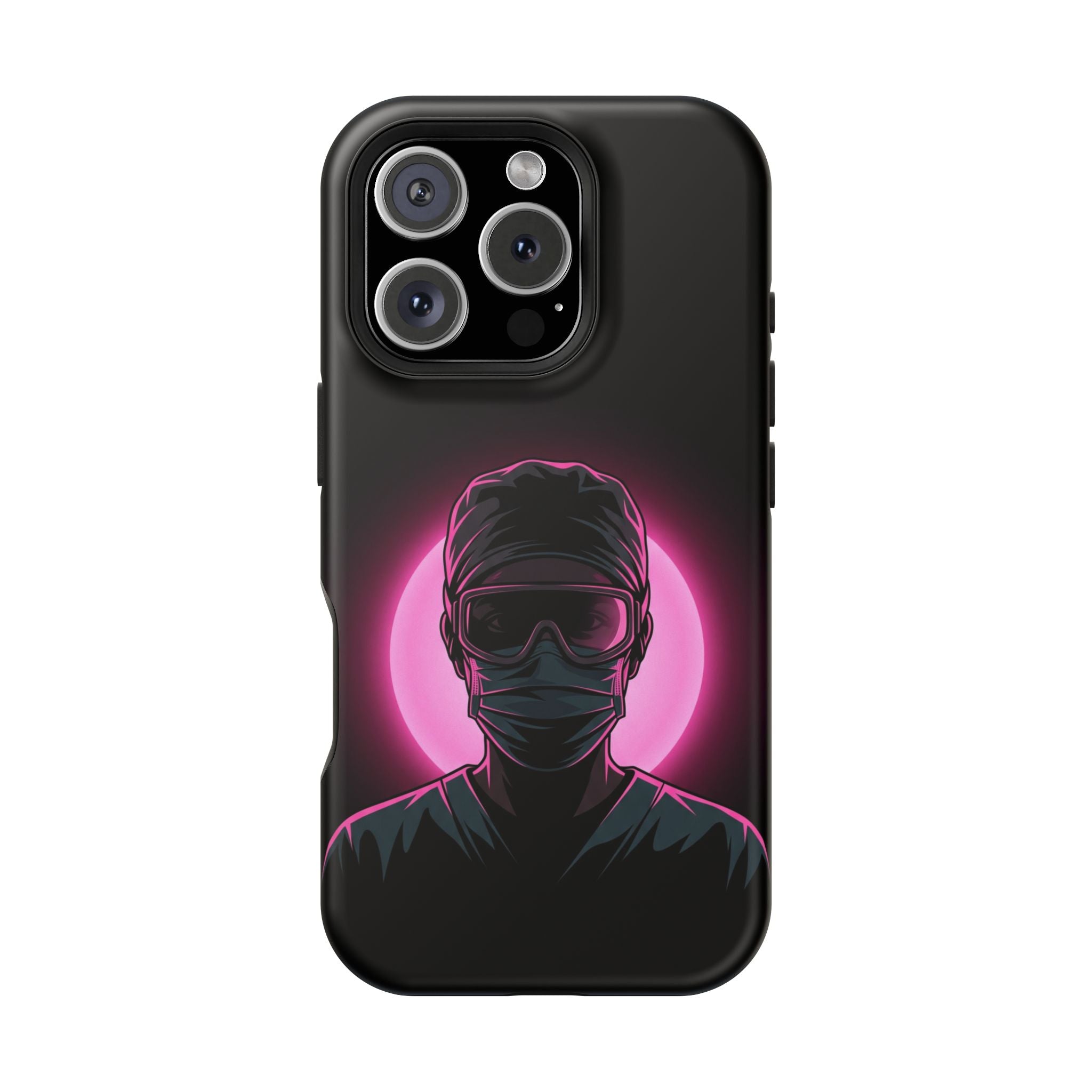 Nurse Portrait Phone Case — Navy Wireless Charging Cover