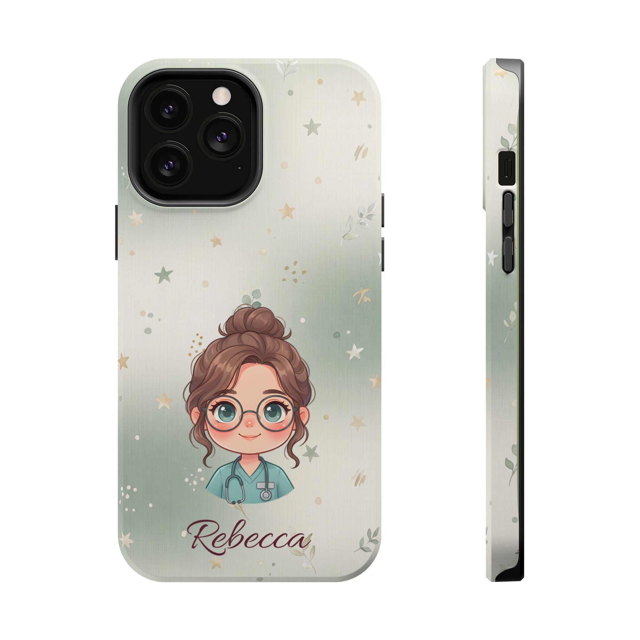 Personalized Starry Nurse Phone Case — Wireless Charging Cover