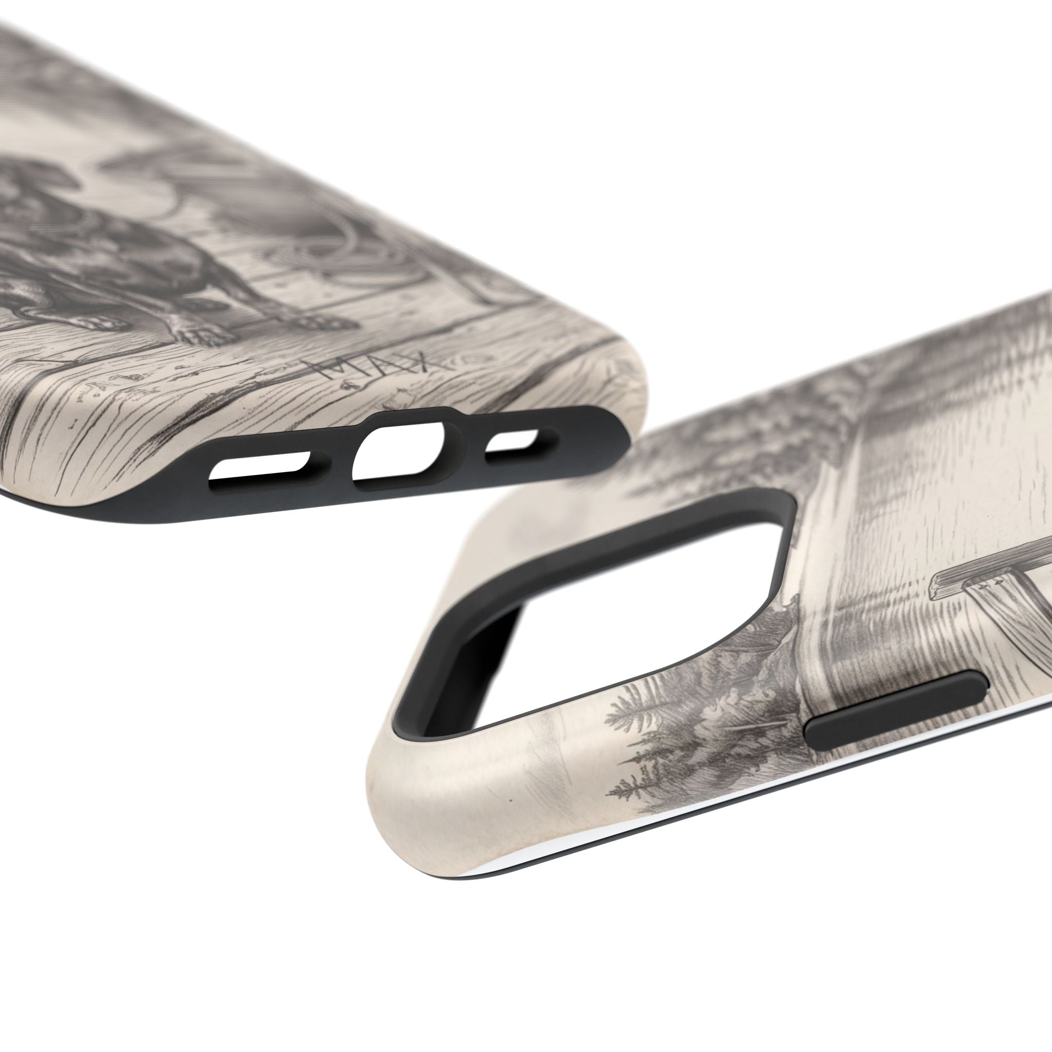 Personalized Dachshund Sunset Beach Phone Case — Wireless Charging Cover