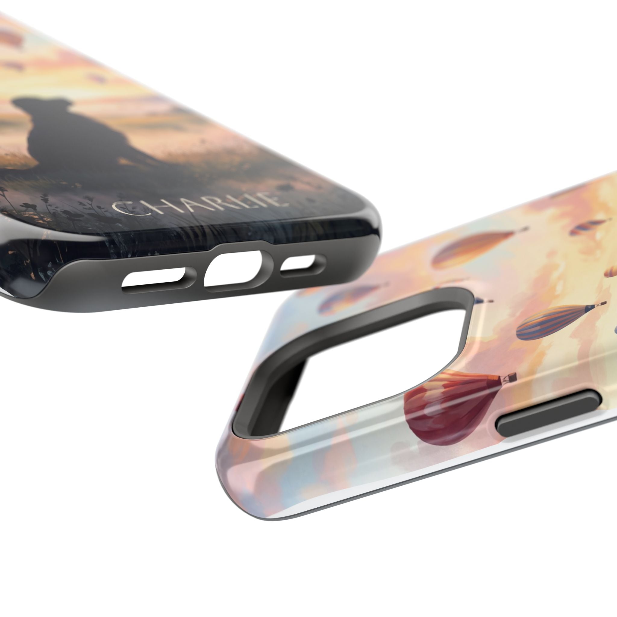 Personalized Golden Retriever Hot Air Balloon Phone Case — Wireless Charging Cover