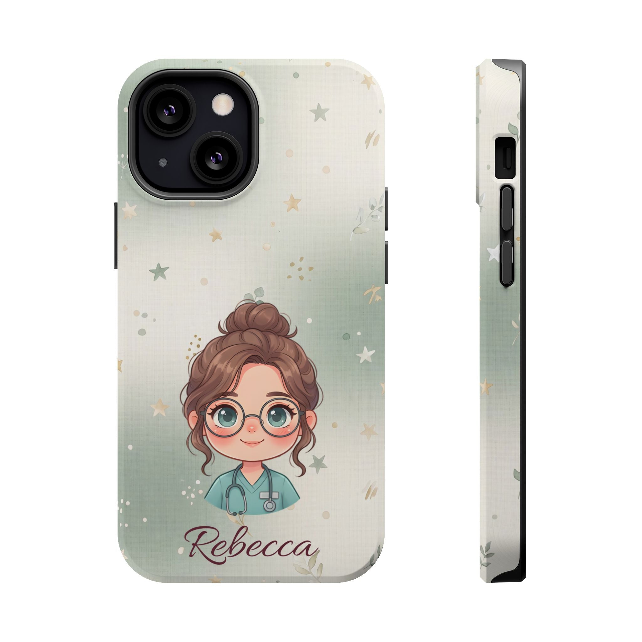 Personalized Starry Nurse Phone Case — Wireless Charging Cover