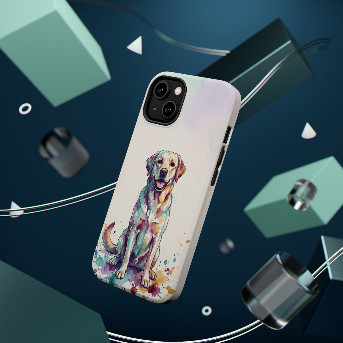Watercolor Labrador Phone Case — Tough Magnetic Case with Wireless Charging