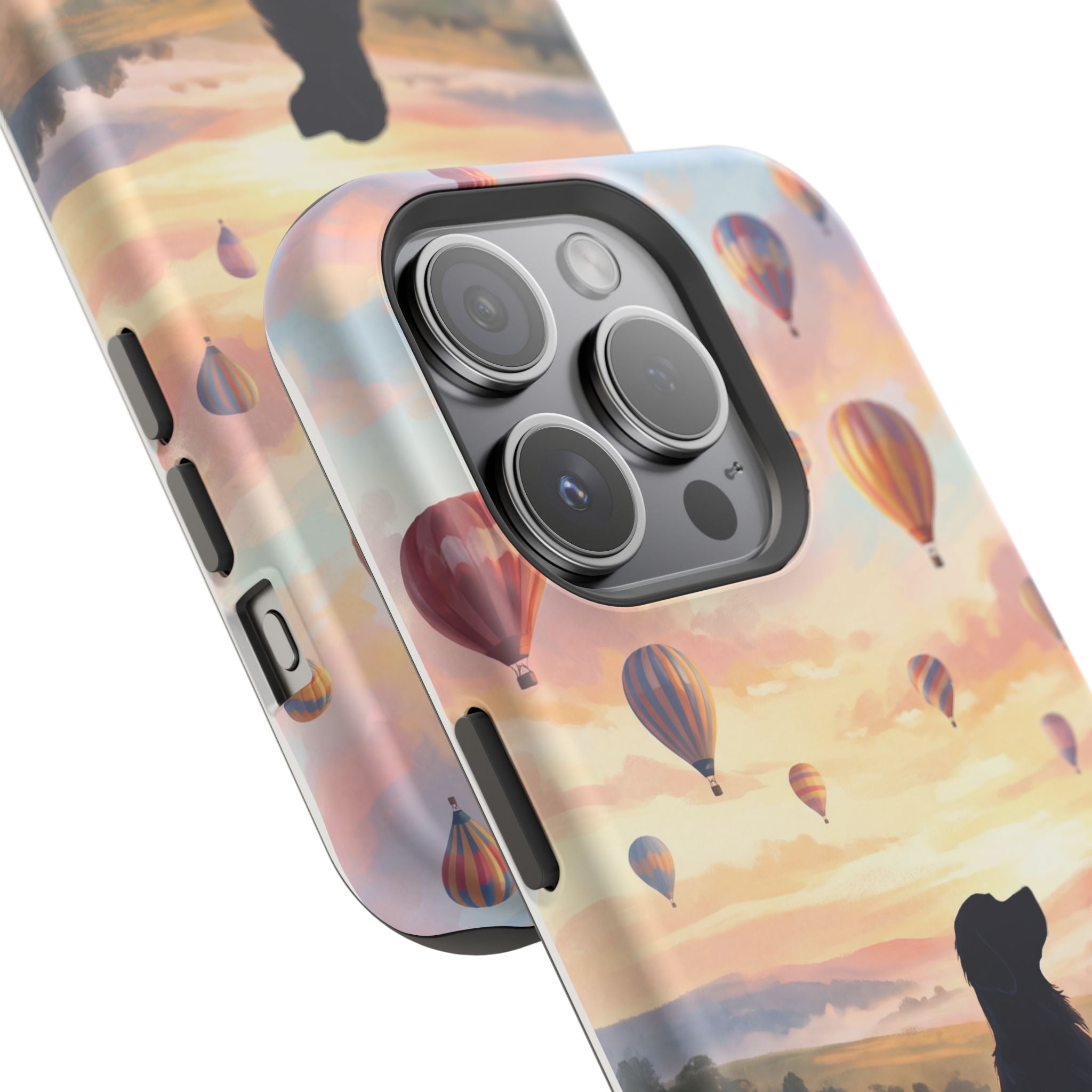 Personalized Golden Retriever Hot Air Balloon Phone Case — Wireless Charging Cover