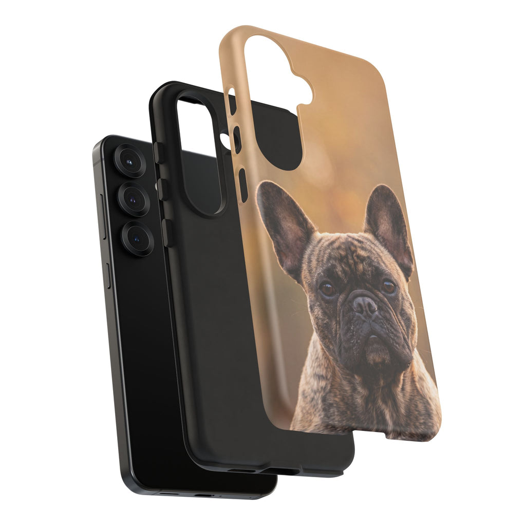 French Bulldog Portrait Phone Case | Realistic Brindle Frenchie Photo Case | iPhone & Samsung