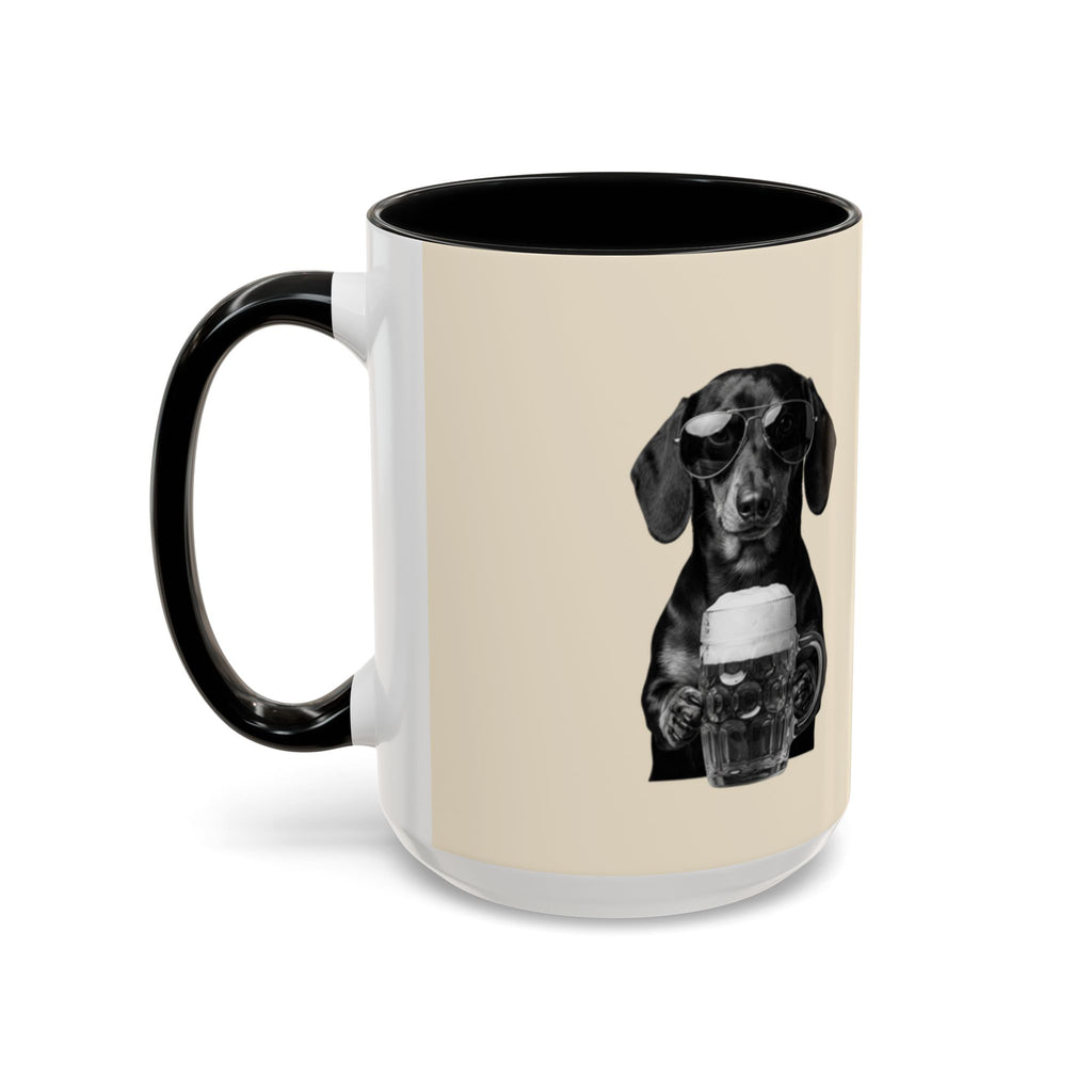 Personalized Dachshund Mug | Custom Name Coffee Mug | Funny Sausage Dog Gift | Beer Lover Dog Mug