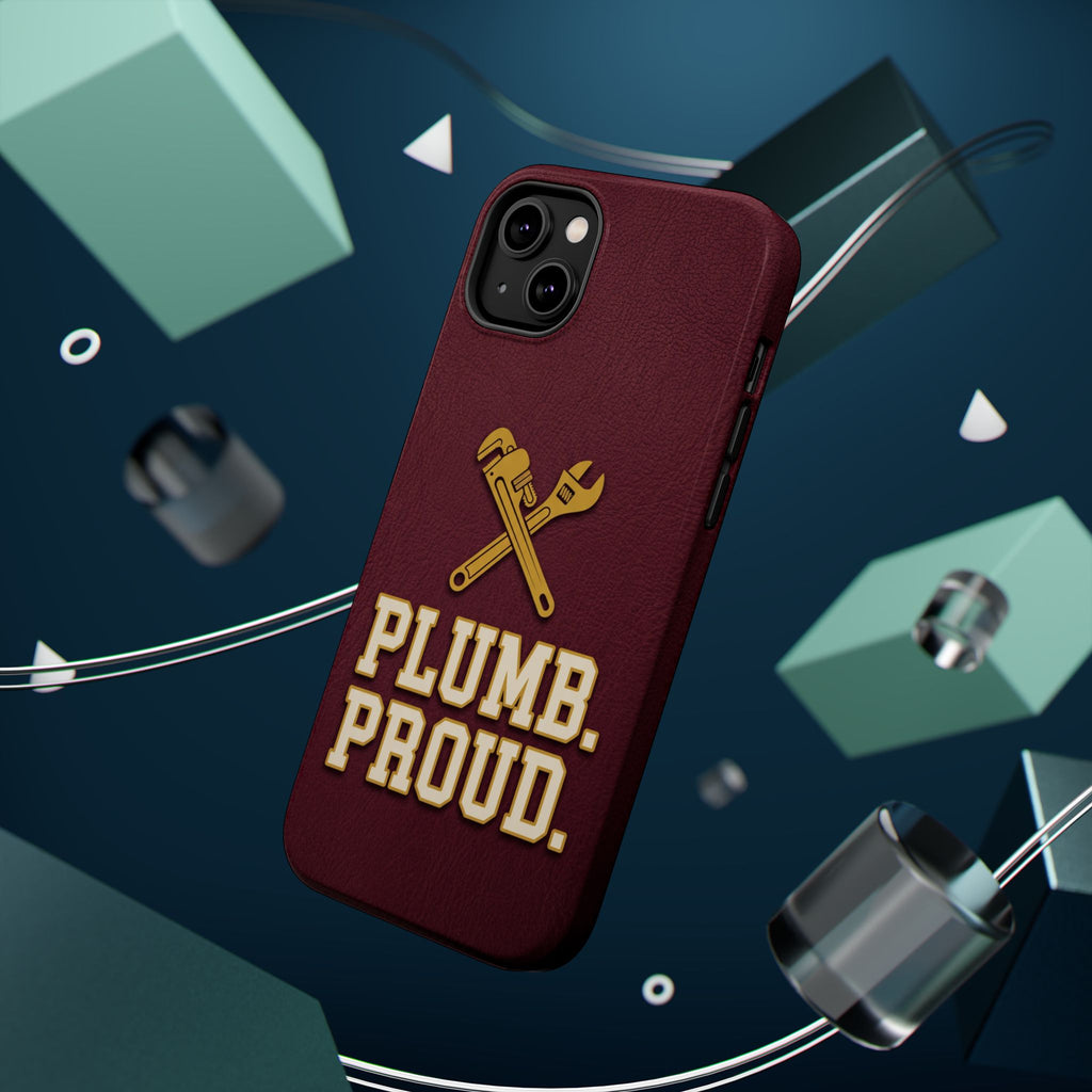 Plumb. Proud. Phone Case — Crossed Wrenches Wireless Charging Cover
