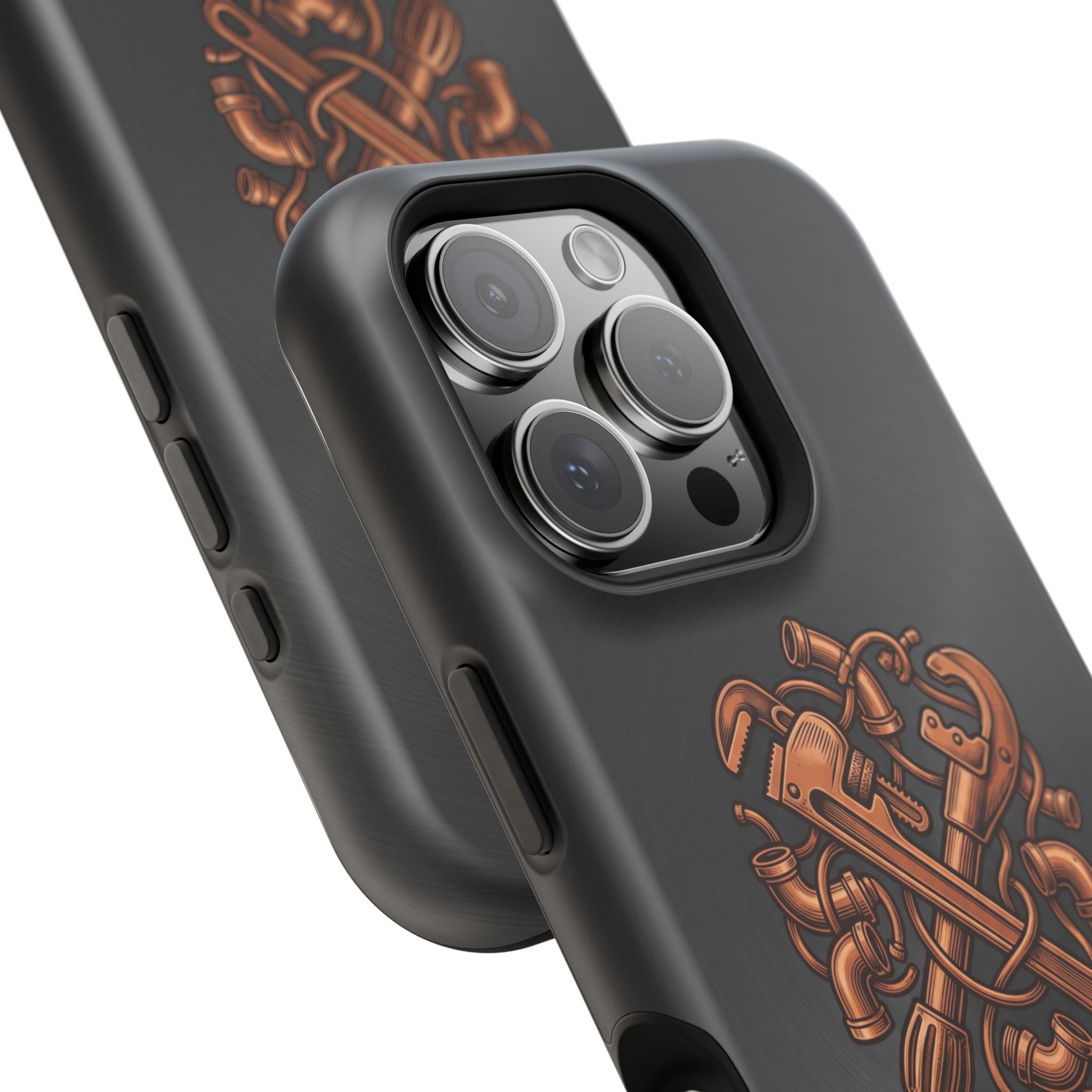 Crafted to Last Phone Case — Crossed Wrenches Wireless Charging Cover