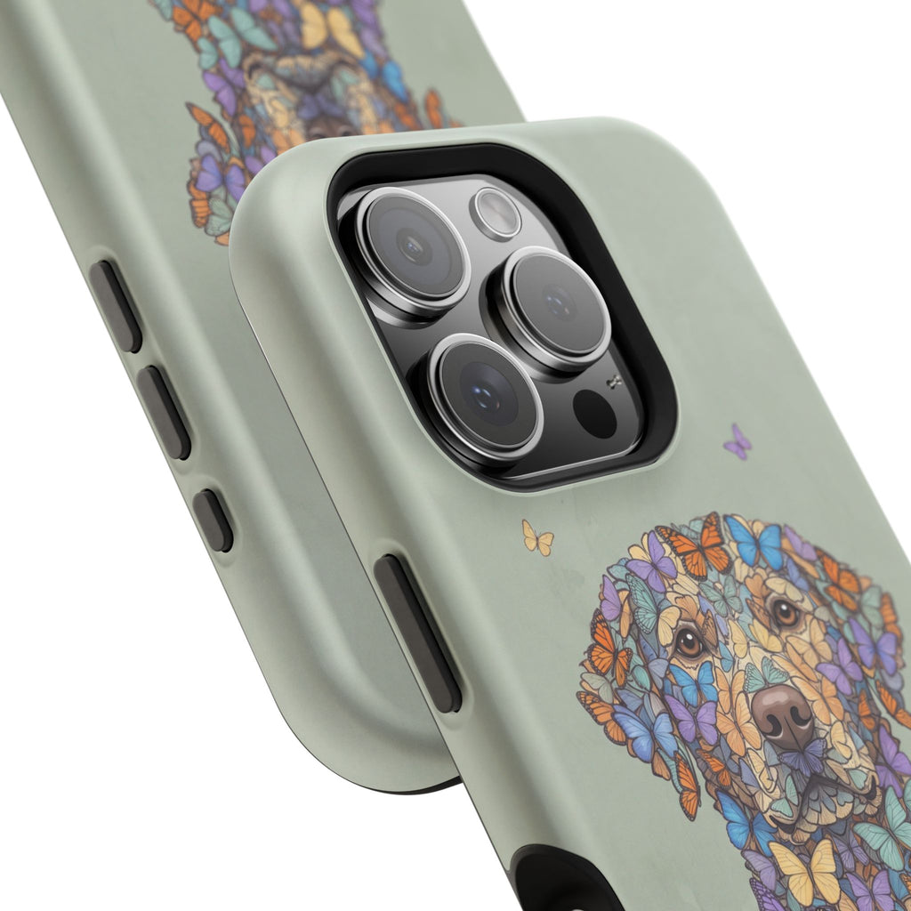 Personalized Butterfly Labrador Phone Case — Tough Magnetic Case with Wireless Charging