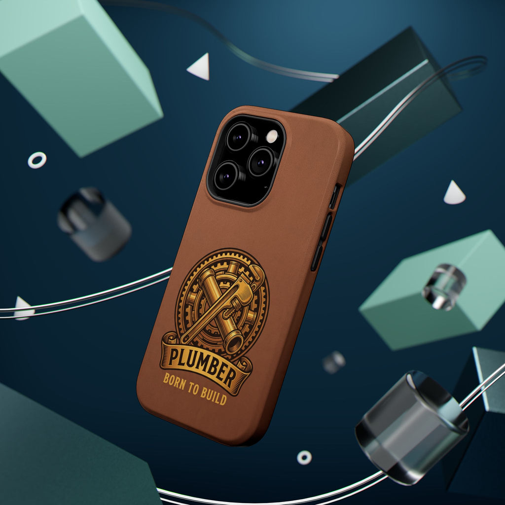 Plumber Born to Build Phone Case — Badge Wireless Charging Cover