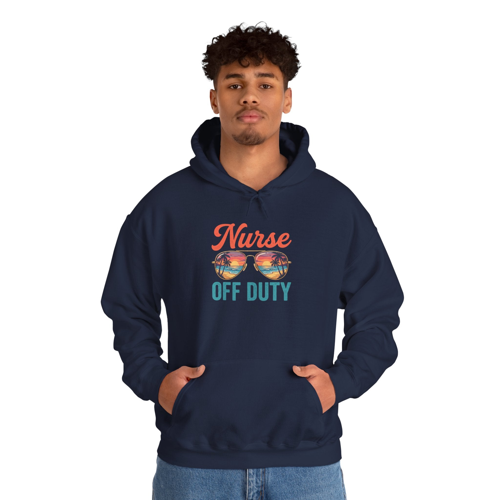 Nurse Off Duty Hoodie — Beach Vacation Nurse Graphic Pullover