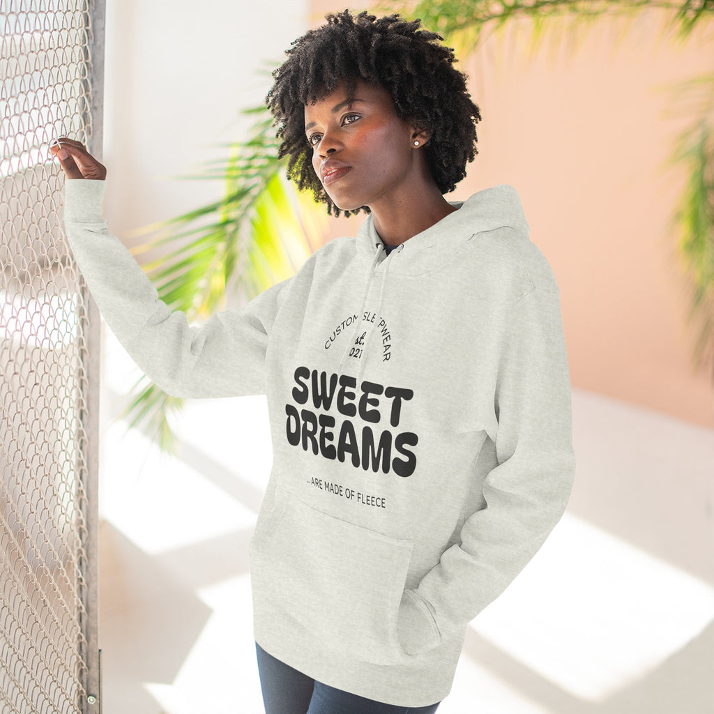 Sweet Dreams Hoodie — Cozy Fleece Pullover with Retro Script