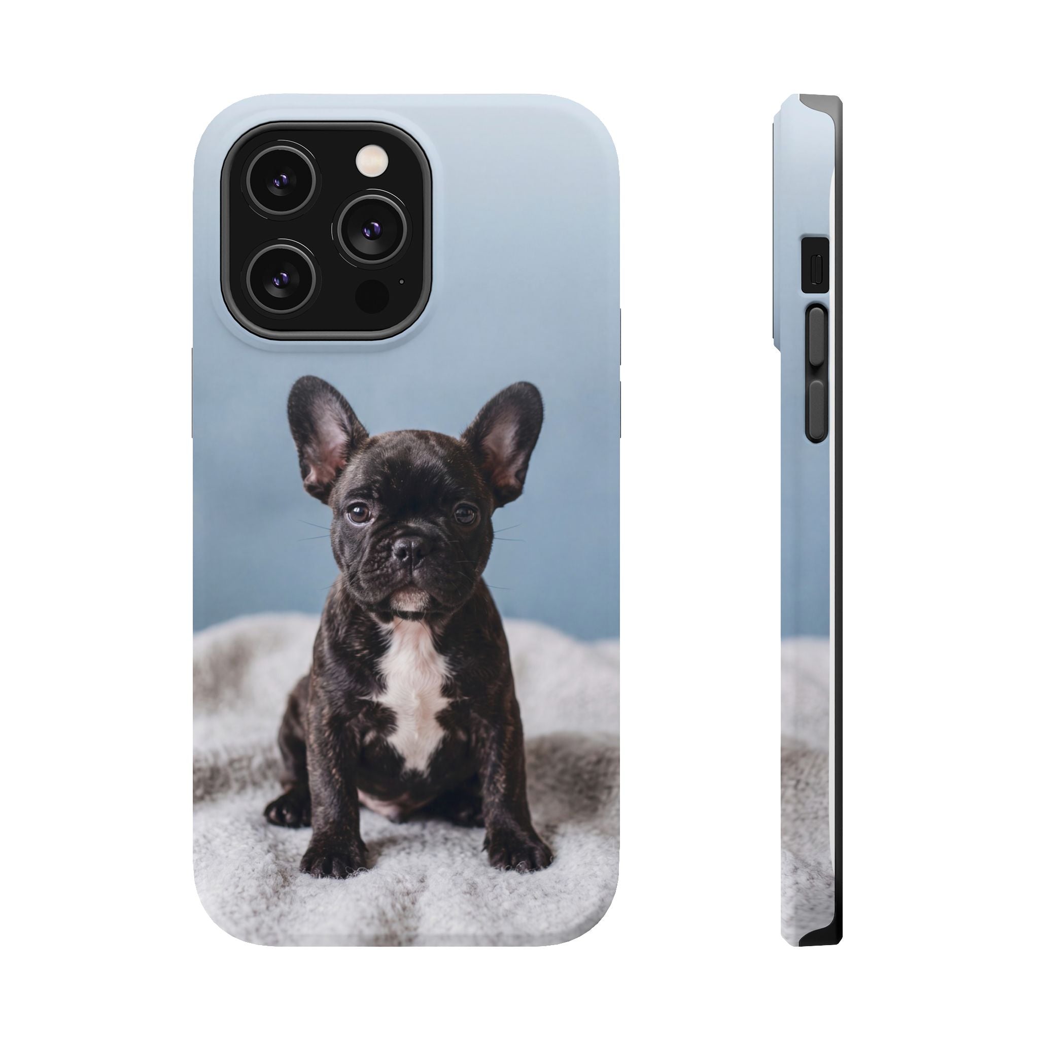 French Bulldog Puppy Phone Case — Impact-Resistant Wireless Charging Cover