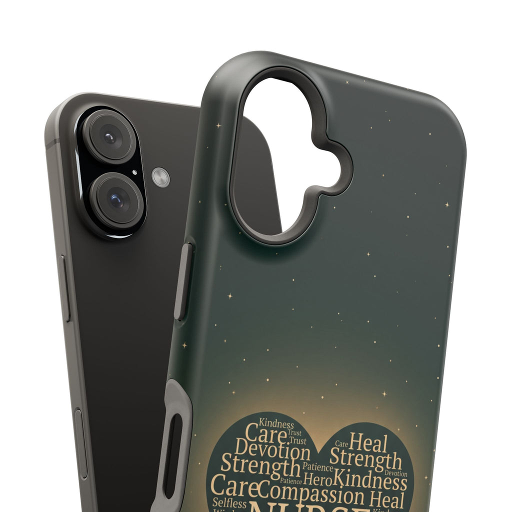 Nurse Heart Word and Art Phone Case — Impact-Resistant Wireless Charging Cover