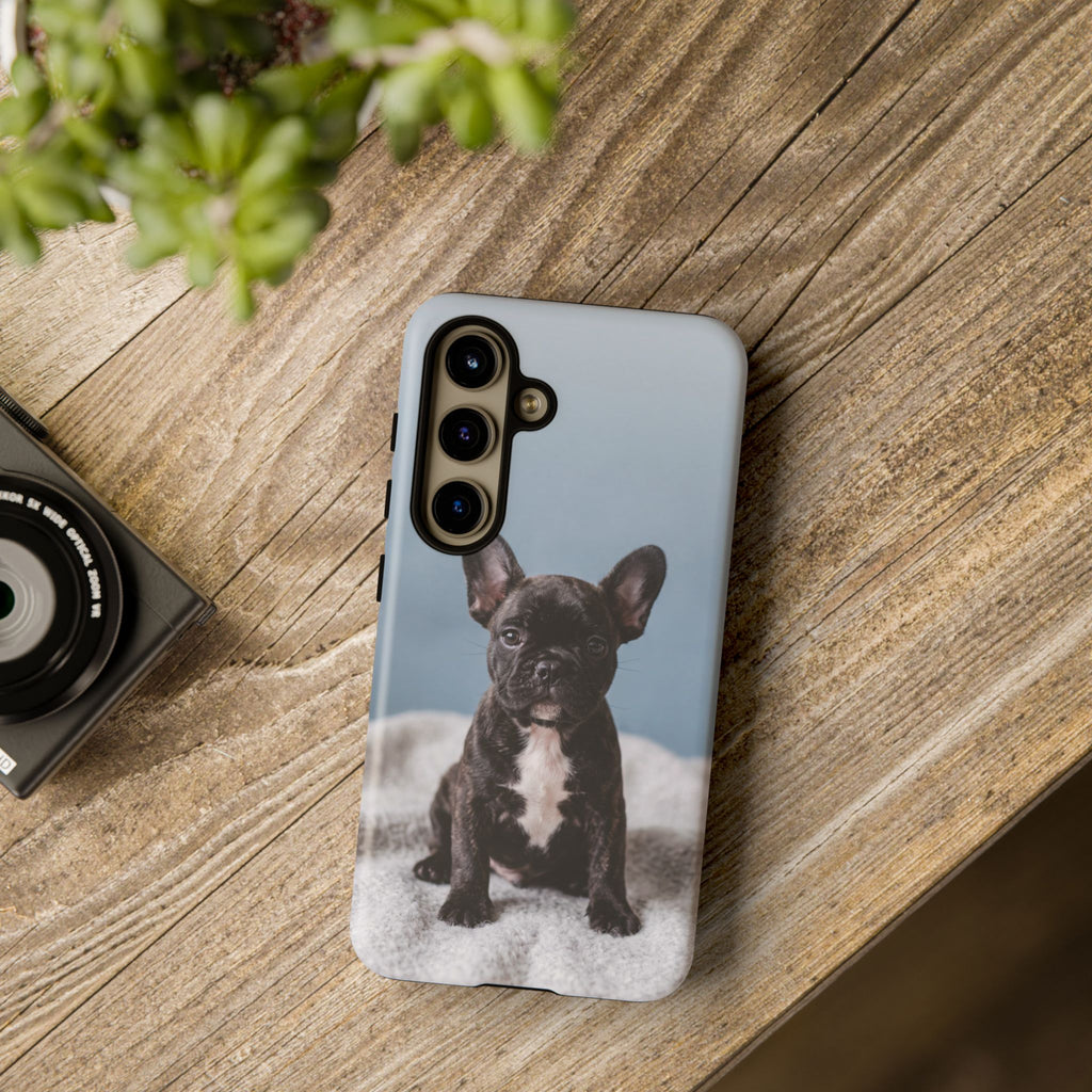 French Bulldog Puppy Phone Case | Adorable Brindle Frenchie Portrait | Samsung & iPhone