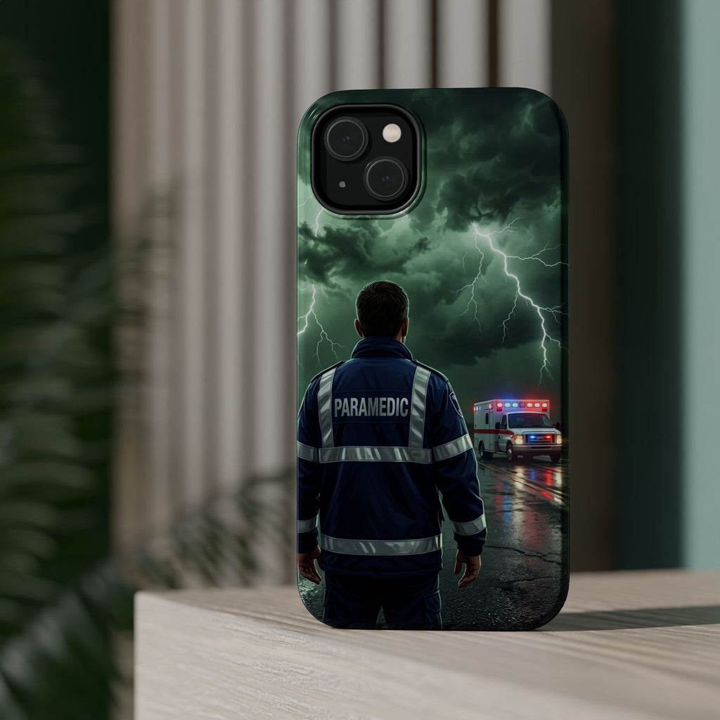 Paramedic Green Storm Phone Case — Magnetic Wireless Charging Cover