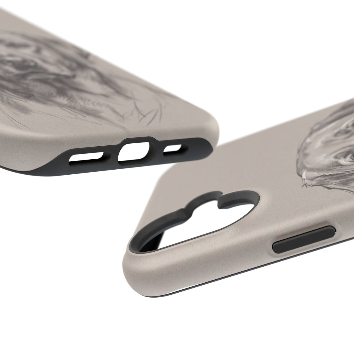 Charcoal Sketch Labrador Phone Case — Tough Magnetic Case with Wireless Charging