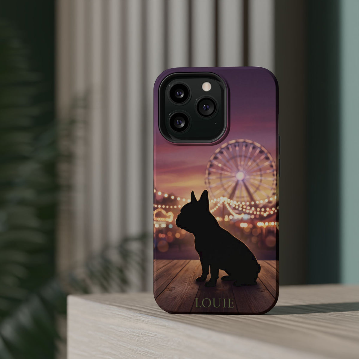 Personalized French Bulldog Carnival Nights Phone Case — Wireless Charging Cover