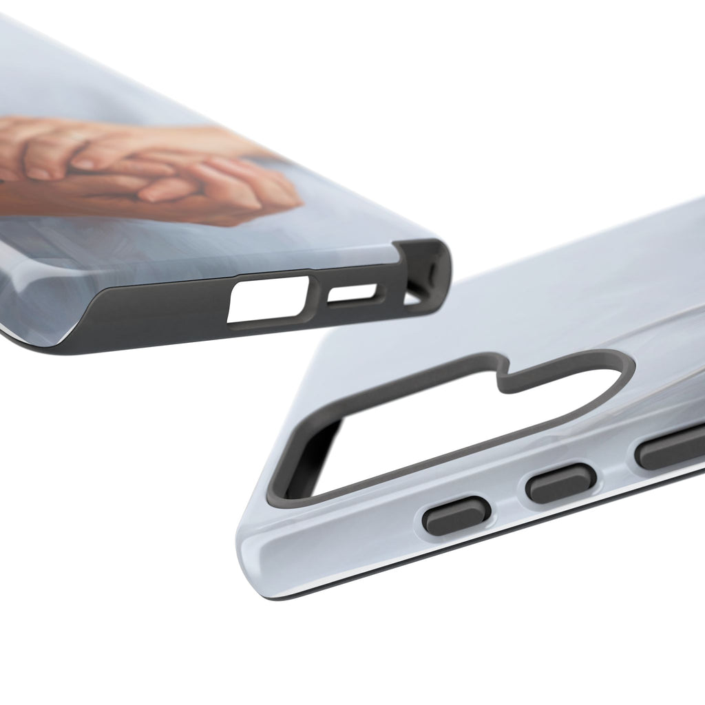 Nurse's Comforting Hands Phone Case | Caring Hands & Stethoscope Illustration | iPhone & Samsung