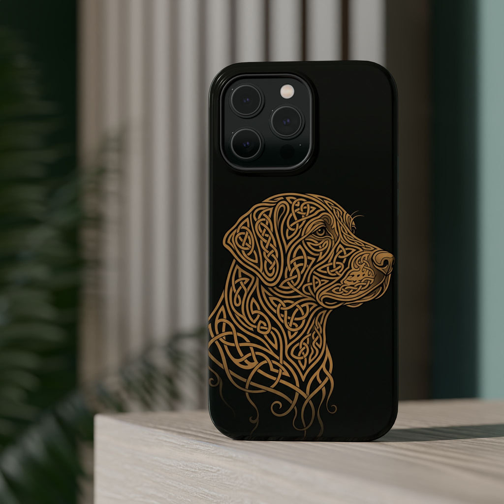 Celtic Knotwork Labrador Phone Case — Tough Magnetic Case with Wireless Charging