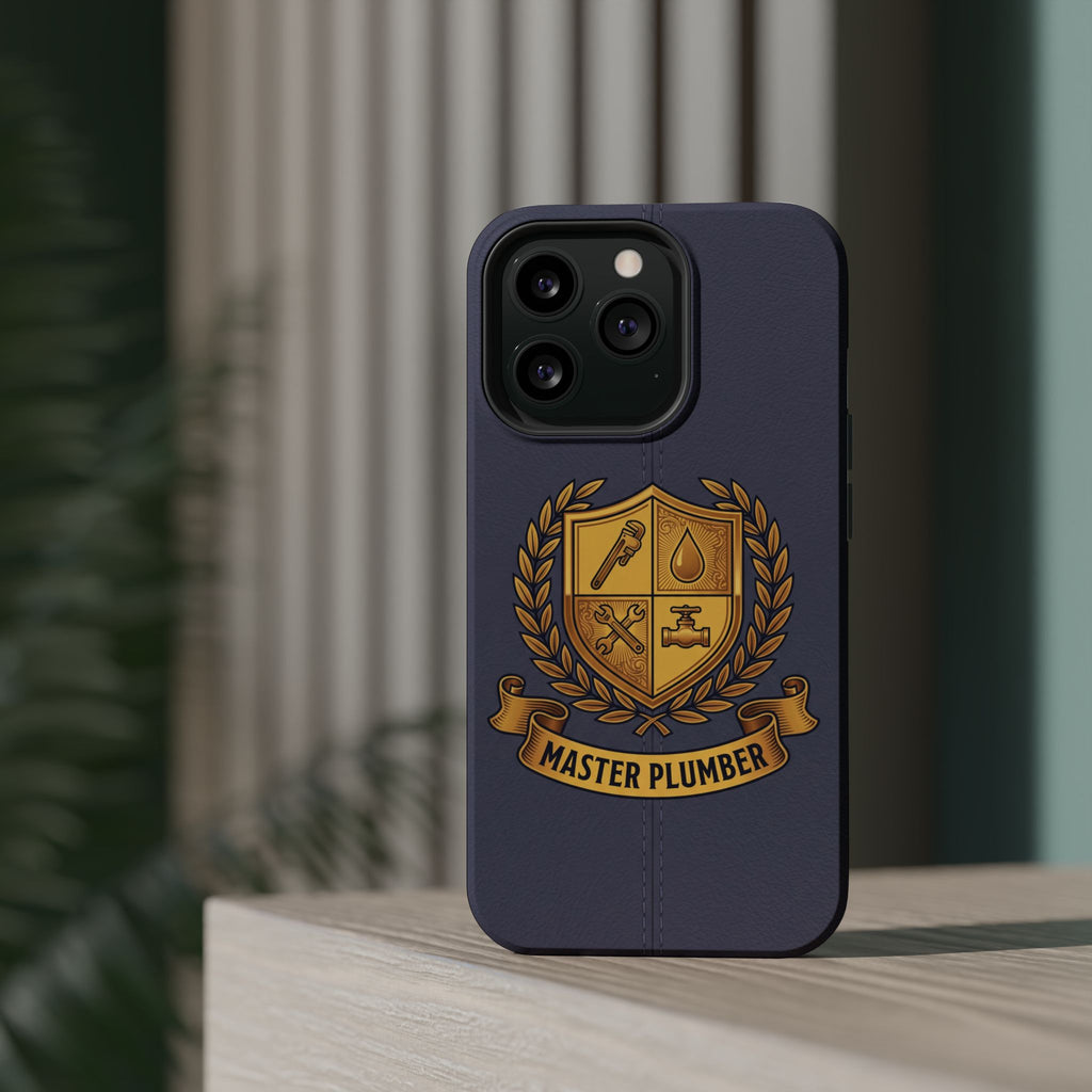 Master Plumber Crest Phone Case — Heraldic Shield Wireless Charging Cover