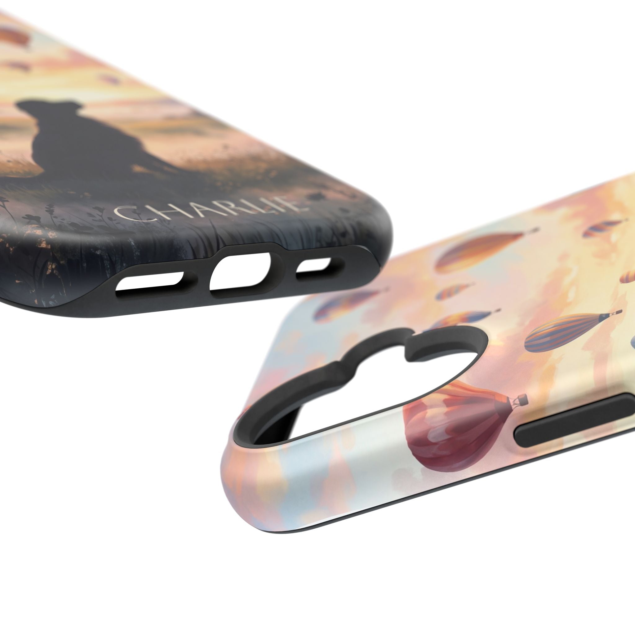 Personalized Golden Retriever Hot Air Balloon Phone Case — Wireless Charging Cover